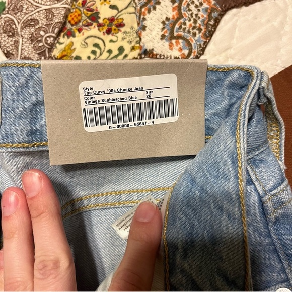 Everlane The 90's Curvy Cheeky Straight Jean Regular Vintage Sunbleached Blue - Picture 8 of 10